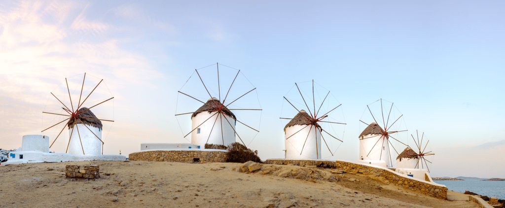 Windmills in Mykonos Greece - AssistAnt